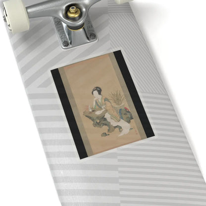 Genki (Komai Ki) - Yanji with Orchids and Yang Guifei with Peonies - 1785 v3 - STICKER Vinyl Kiss-Cut Decal