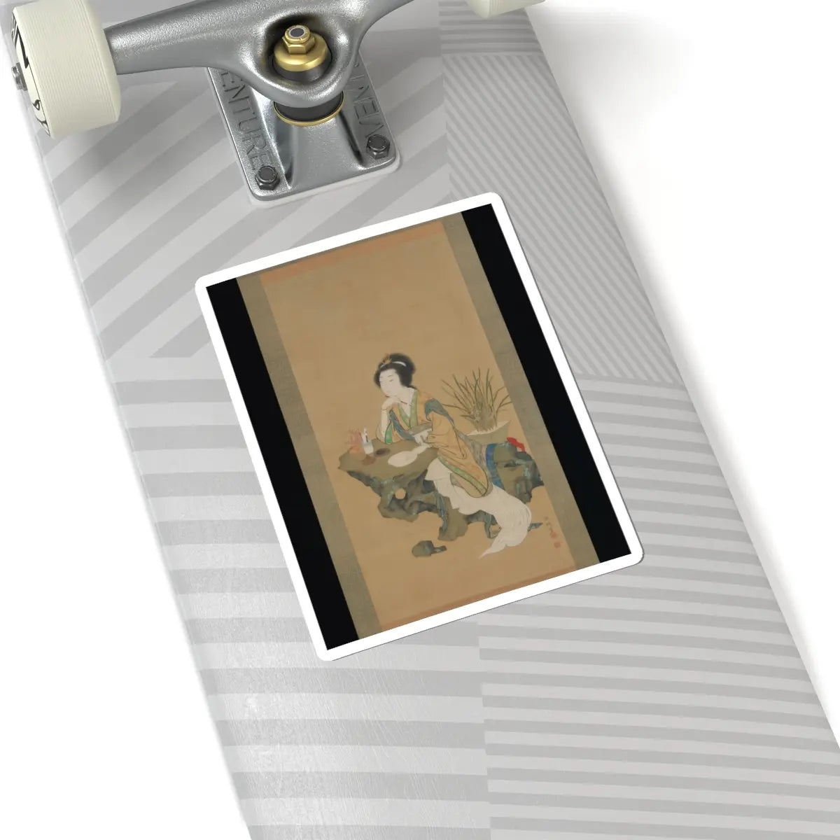 Genki (Komai Ki) - Yanji with Orchids and Yang Guifei with Peonies - 1785 v3 - STICKER Vinyl Kiss-Cut Decal