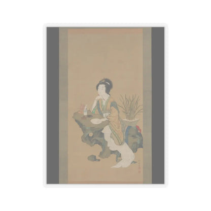 Genki (Komai Ki) - Yanji with Orchids and Yang Guifei with Peonies - 1785 v3 - STICKER Vinyl Kiss-Cut Decal