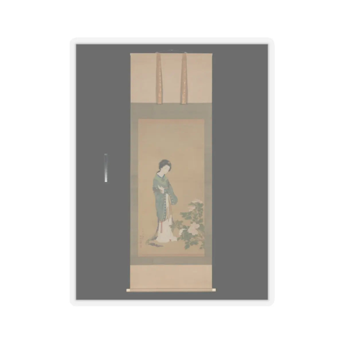 Genki (Komai Ki) - Yanji with Orchids and Yang Guifei with Peonies - 1785 v4 - STICKER Vinyl Kiss-Cut Decal