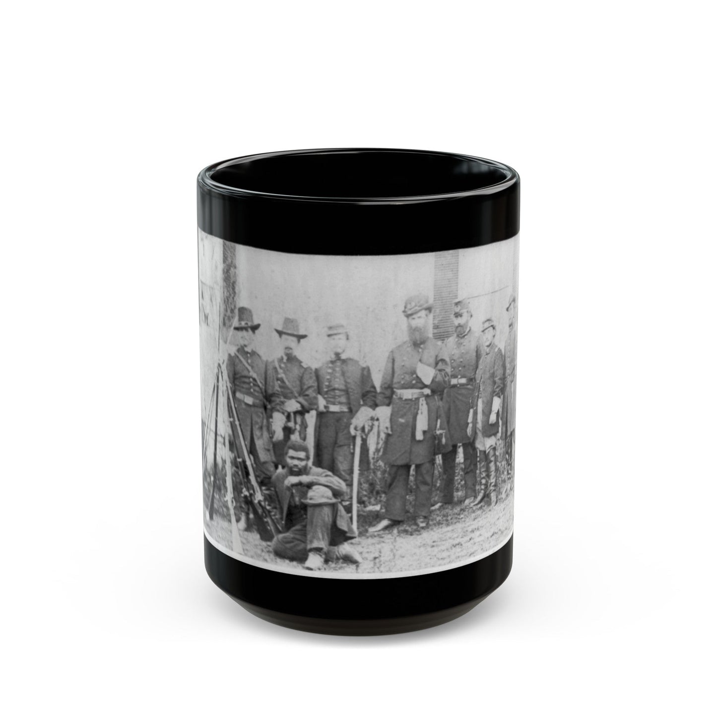 Gen'l. John W. Geary And Staff - Taken At Harper's Ferry (U.S. Civil War) Black Coffee Mug-15oz-The Sticker Space