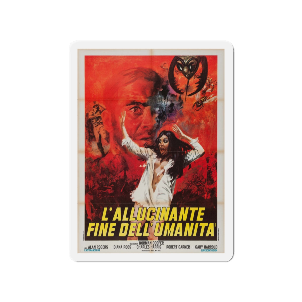 GENOCIDE Movie Poster - Die-Cut Magnet-3" x 3"-The Sticker Space