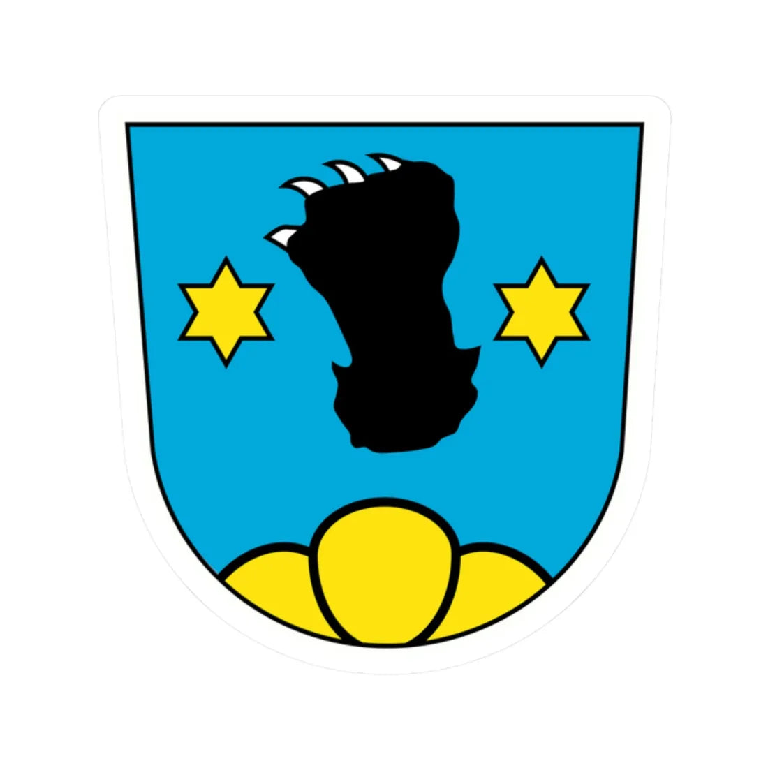 Genossame-wangen wappen bruhin (Switzerland) (Coat of Arms) STICKER Vinyl Kiss-Cut Decal - The Sticker Space