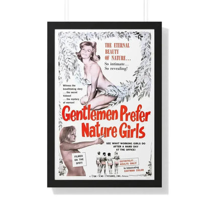 GENTLEMEN PREFER NATURE GIRLS 1963 - Framed Movie Poster 20" x 30" Black - The Sticker Space
