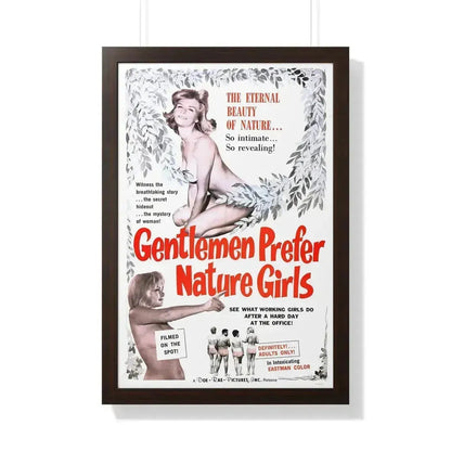 GENTLEMEN PREFER NATURE GIRLS 1963 - Framed Movie Poster 20" x 30" Walnut - The Sticker Space