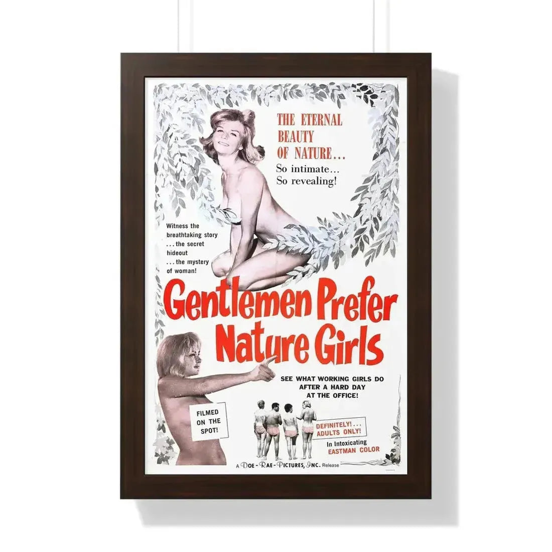 GENTLEMEN PREFER NATURE GIRLS 1963 - Framed Movie Poster - The Sticker Space