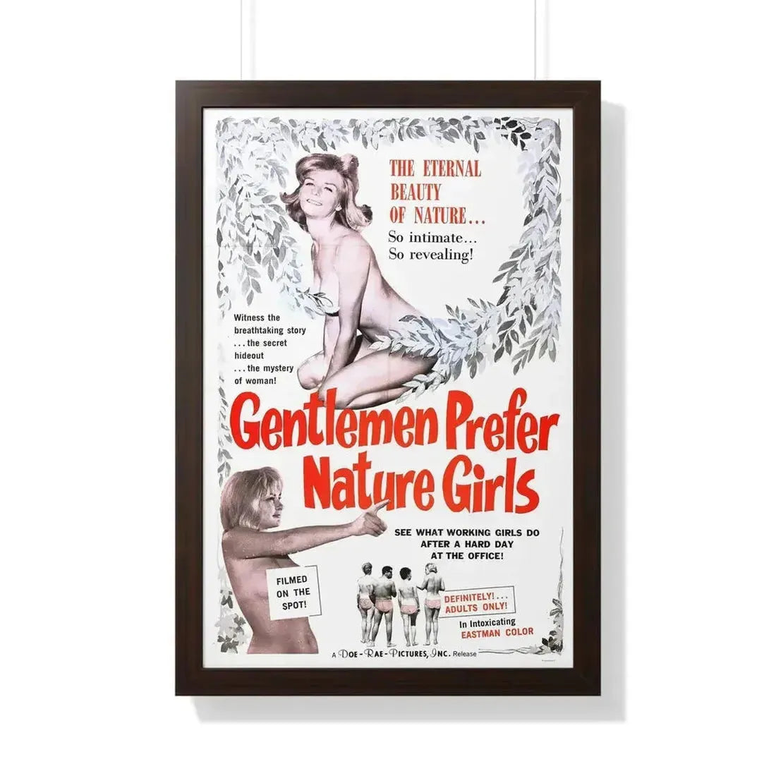 GENTLEMEN PREFER NATURE GIRLS 1963 - Framed Movie Poster - The Sticker Space
