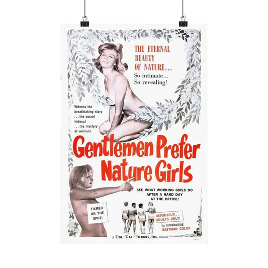 GENTLEMEN PREFER NATURE GIRLS 1963 - Paper Movie Poster 12″ x 18″ Matte - The Sticker Space