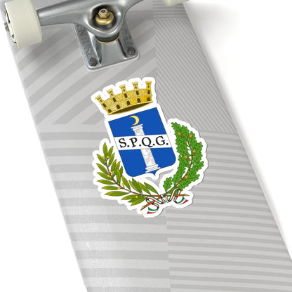 Genzano di Roma-Stemma (Italy) (Coat of Arms) STICKER Vinyl Kiss-Cut Decal - The Sticker Space