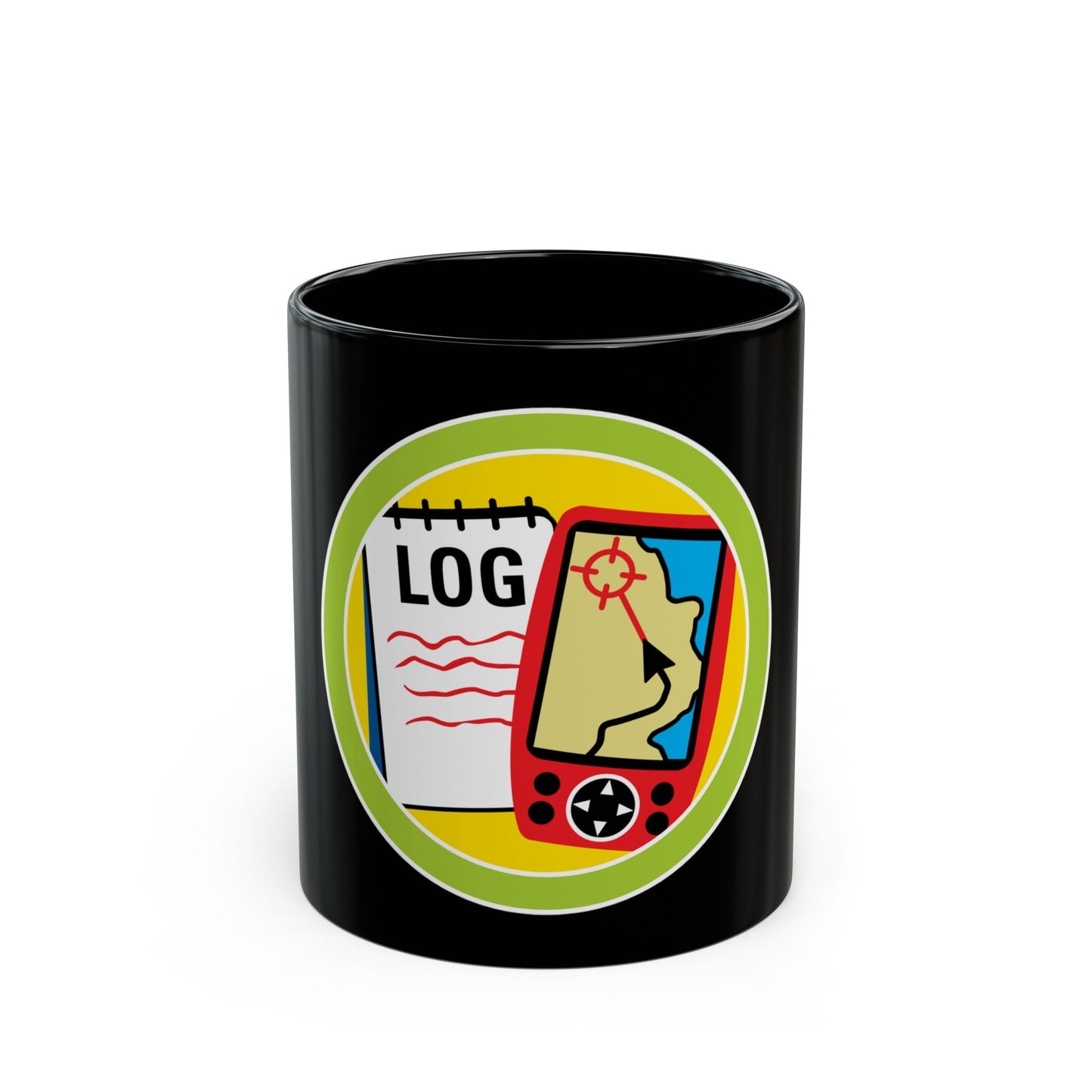 Geocache (Boy Scout Merit Badge) Black Coffee Mug-11oz-The Sticker Space