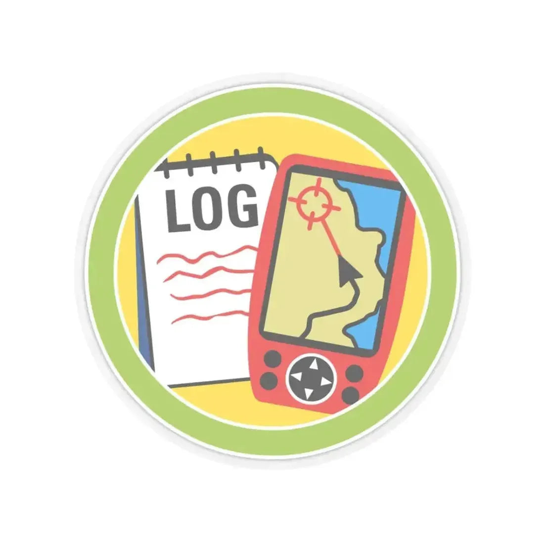 Geocache (Boy Scout Merit Badge) STICKER Vinyl Kiss-Cut Decal 3 Inch Transparent - The Sticker Space