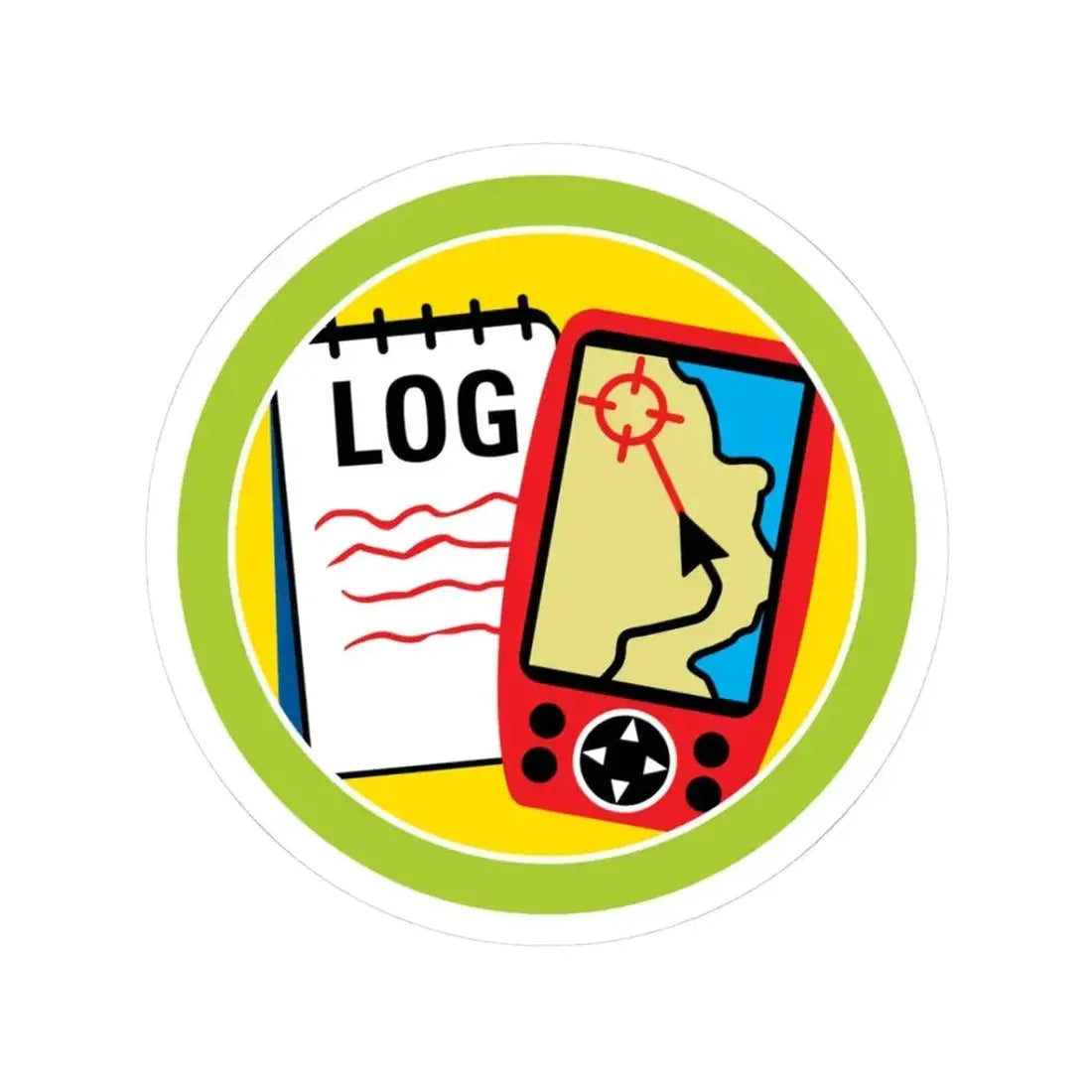 Geocache (Boy Scout Merit Badge) STICKER Vinyl Kiss-Cut Decal 3 Inch White - The Sticker Space