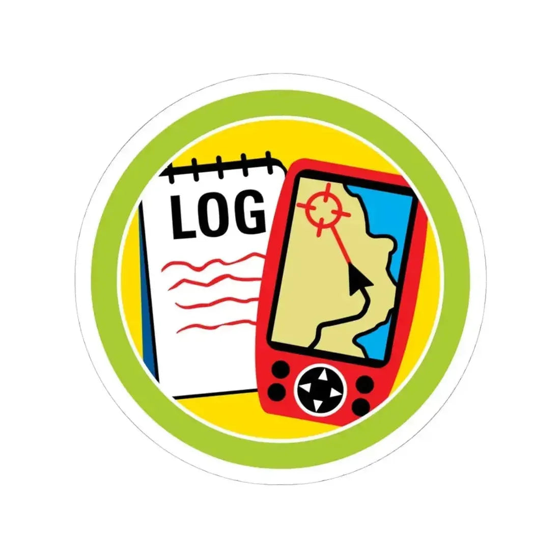 Geocache (Boy Scout Merit Badge) STICKER Vinyl Kiss-Cut Decal 4 Inch White - The Sticker Space