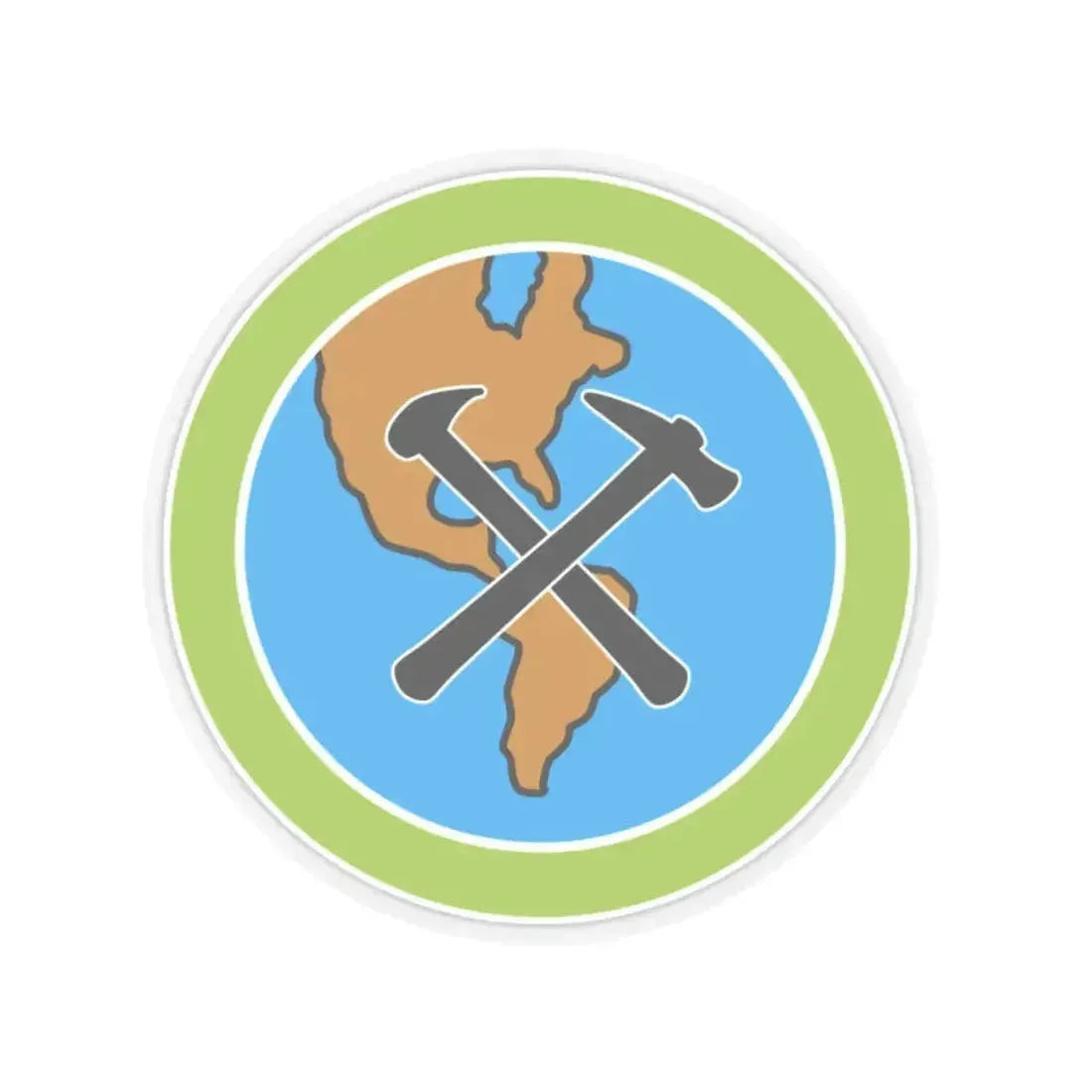 Geology (Boy Scout Merit Badge) STICKER Vinyl Kiss-Cut Decal 2 Inch Transparent - The Sticker Space
