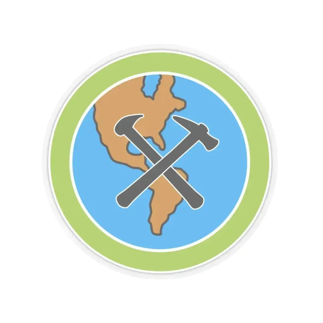 Geology (Boy Scout Merit Badge) STICKER Vinyl Kiss-Cut Decal 4 Inch Transparent - The Sticker Space