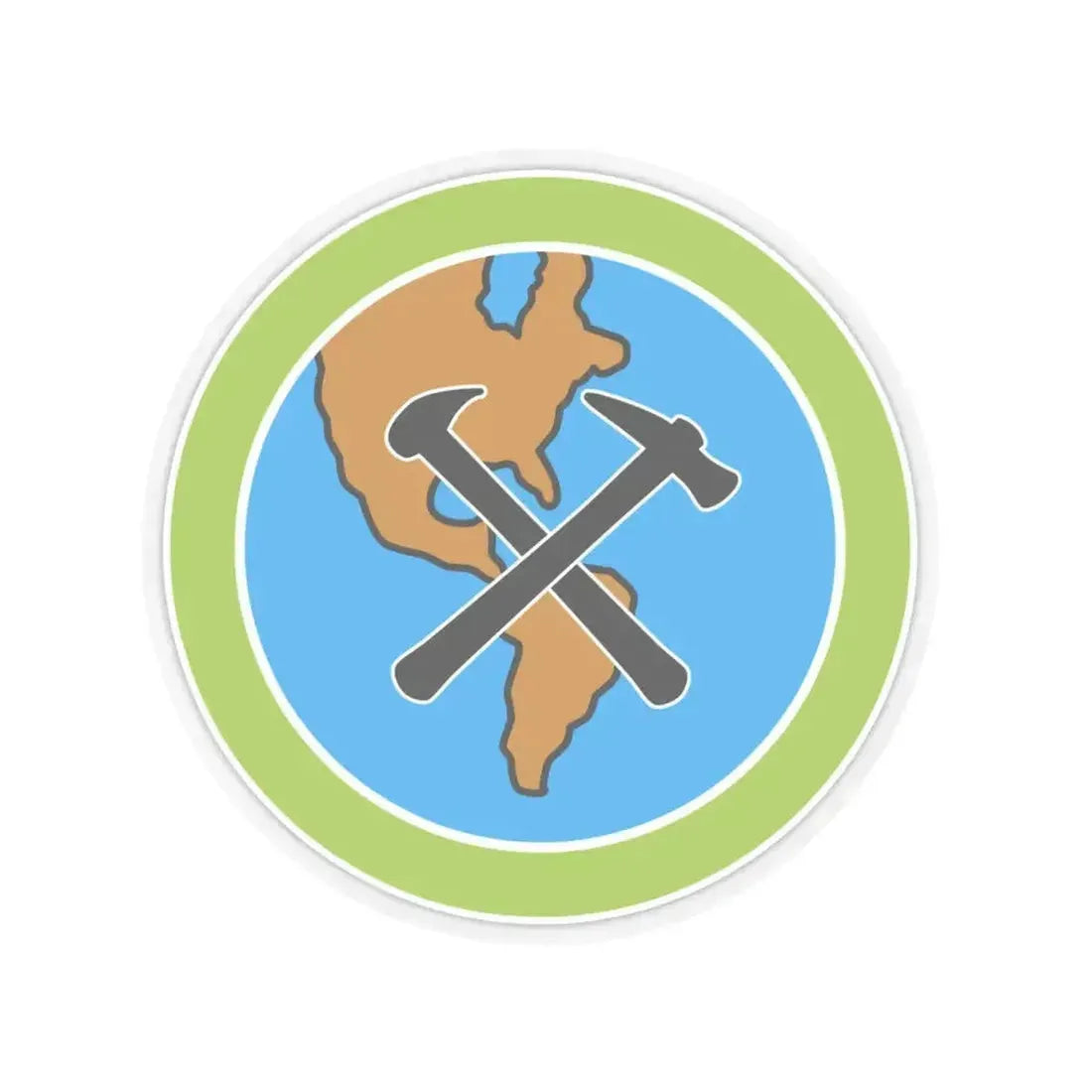 Geology (Boy Scout Merit Badge) STICKER Vinyl Kiss-Cut Decal 6 Inch Transparent - The Sticker Space