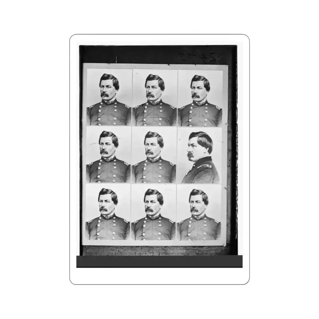 George B. Mcclellan 007 (U.S. Civil War) STICKER Vinyl Kiss-Cut Decal 3 Inch White - The Sticker Space