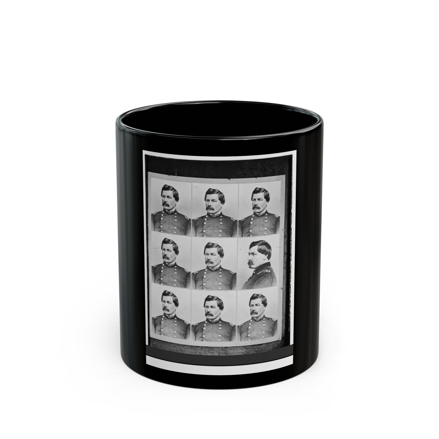 George B. Mcclellan 007 (U.S. Civil War) Black Coffee Mug-11oz-The Sticker Space