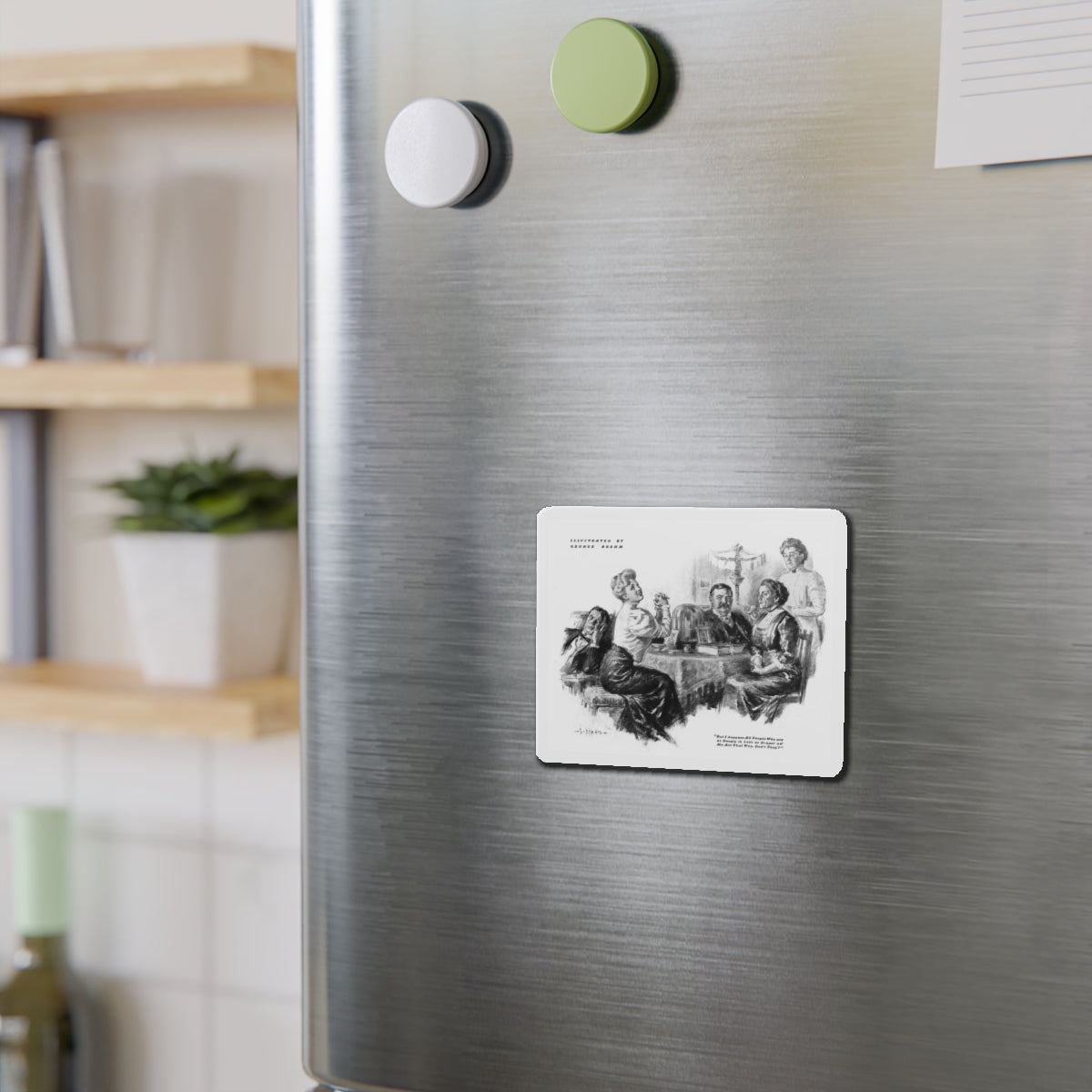 George Brehm illustration (Magazine Illustration) Refrigerator Magnet-The Sticker Space