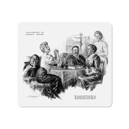 George Brehm illustration (Magazine Illustration) Refrigerator Magnet 2 Inch Die-Cut - The Sticker Space