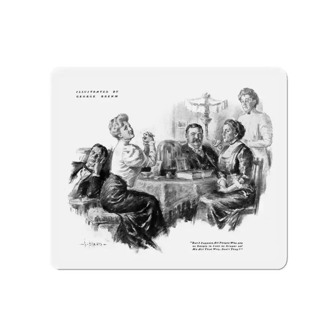 George Brehm illustration (Magazine Illustration) Refrigerator Magnet - The Sticker Space