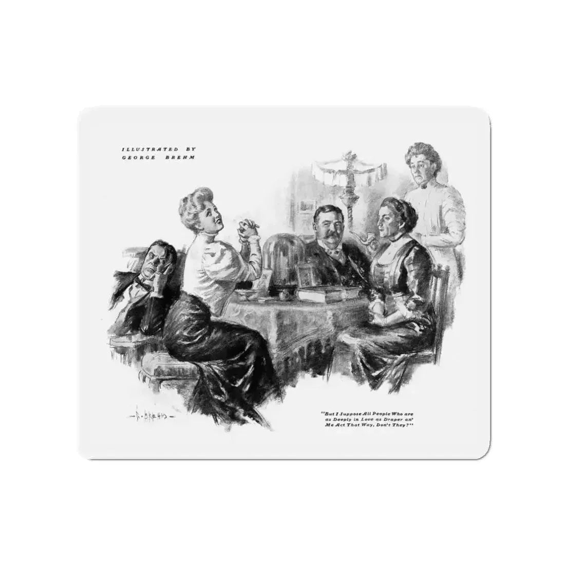 George Brehm illustration (Magazine Illustration) Refrigerator Magnet - The Sticker Space