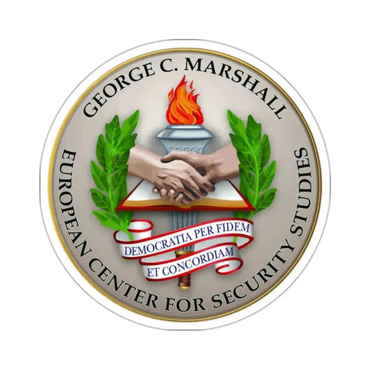 George C Marshall European Center for Security Studies - STICKER Vinyl Kiss-Cut Decal 2 Inch White - The Sticker Space