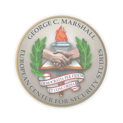 George C Marshall European Center for Security Studies - STICKER Vinyl Kiss-Cut Decal 4 Inch Transparent - The Sticker Space
