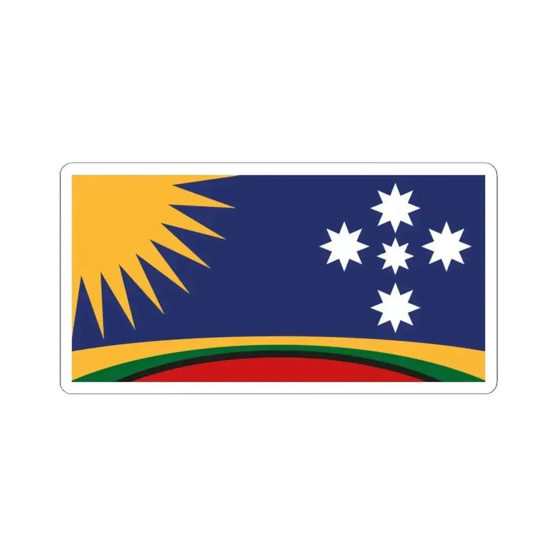 George Poulos Proposal 1993 Australian Flag Proposal (Australia) STICKER Vinyl Kiss-Cut Decal 4 Inch White - The Sticker Space