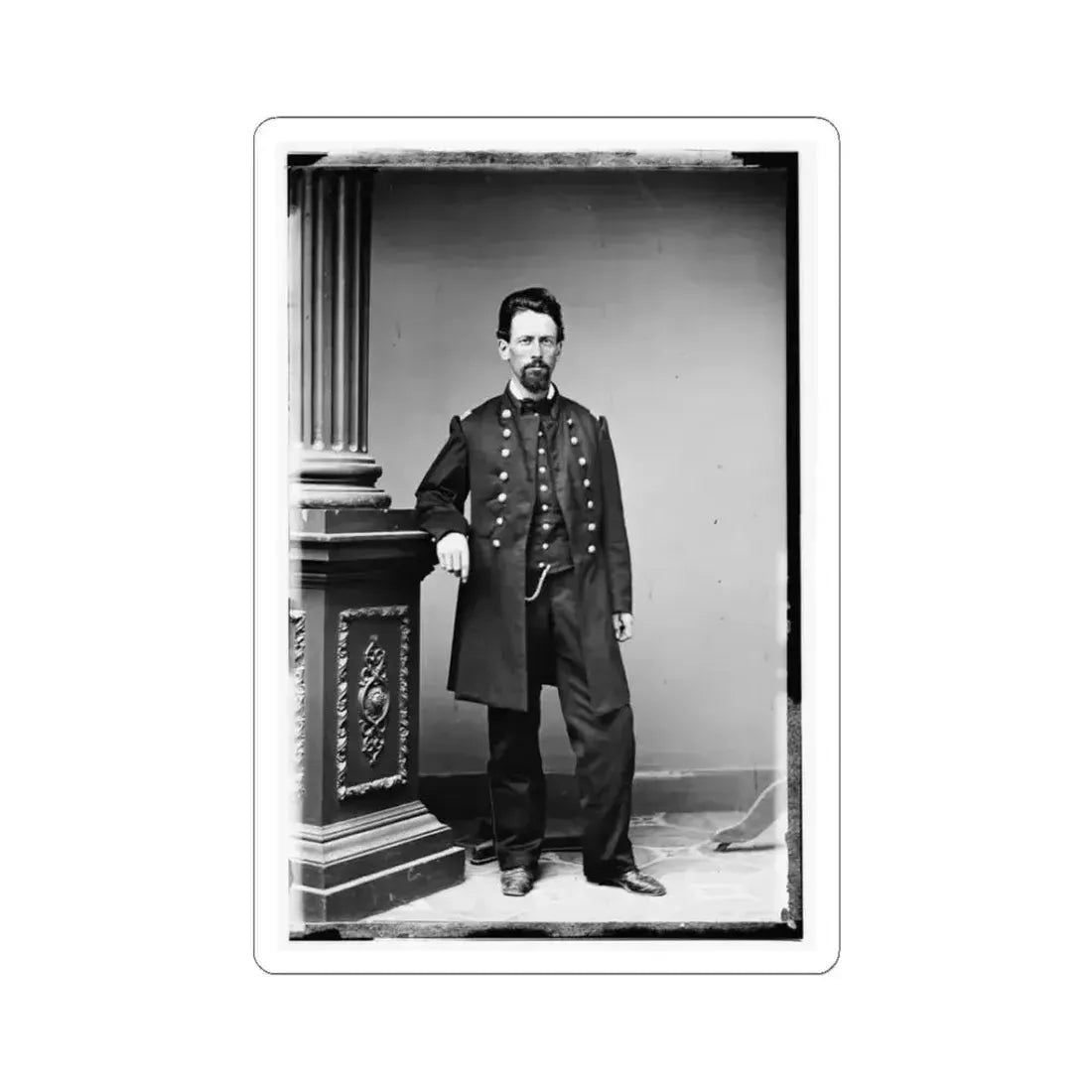 George Thom, Lt Col., Corps of Engineers (U.S. Civil War) STICKER Vinyl Kiss-Cut Decal 3 Inch White - The Sticker Space