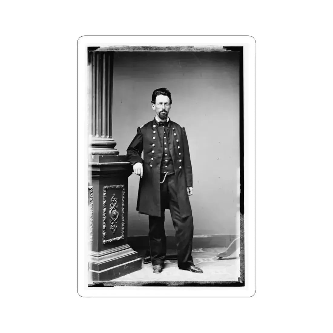 George Thom, Lt Col., Corps of Engineers (U.S. Civil War) STICKER Vinyl Kiss-Cut Decal 4 Inch White - The Sticker Space