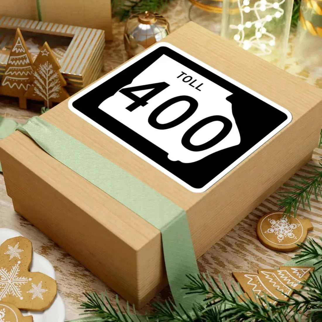 Georgia 400 Toll (Georgia) (Road Sign) STICKER Vinyl Kiss-Cut Decal - The Sticker Space