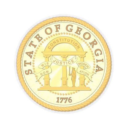 Georgia State Seal (United States) STICKER Vinyl Kiss-Cut Decal 3 Inch Transparent - The Sticker Space