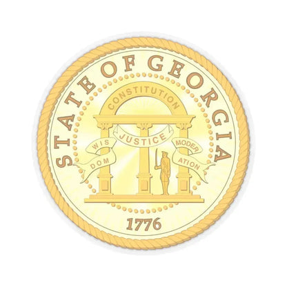 Georgia State Seal (United States) STICKER Vinyl Kiss-Cut Decal 6 Inch Transparent - The Sticker Space