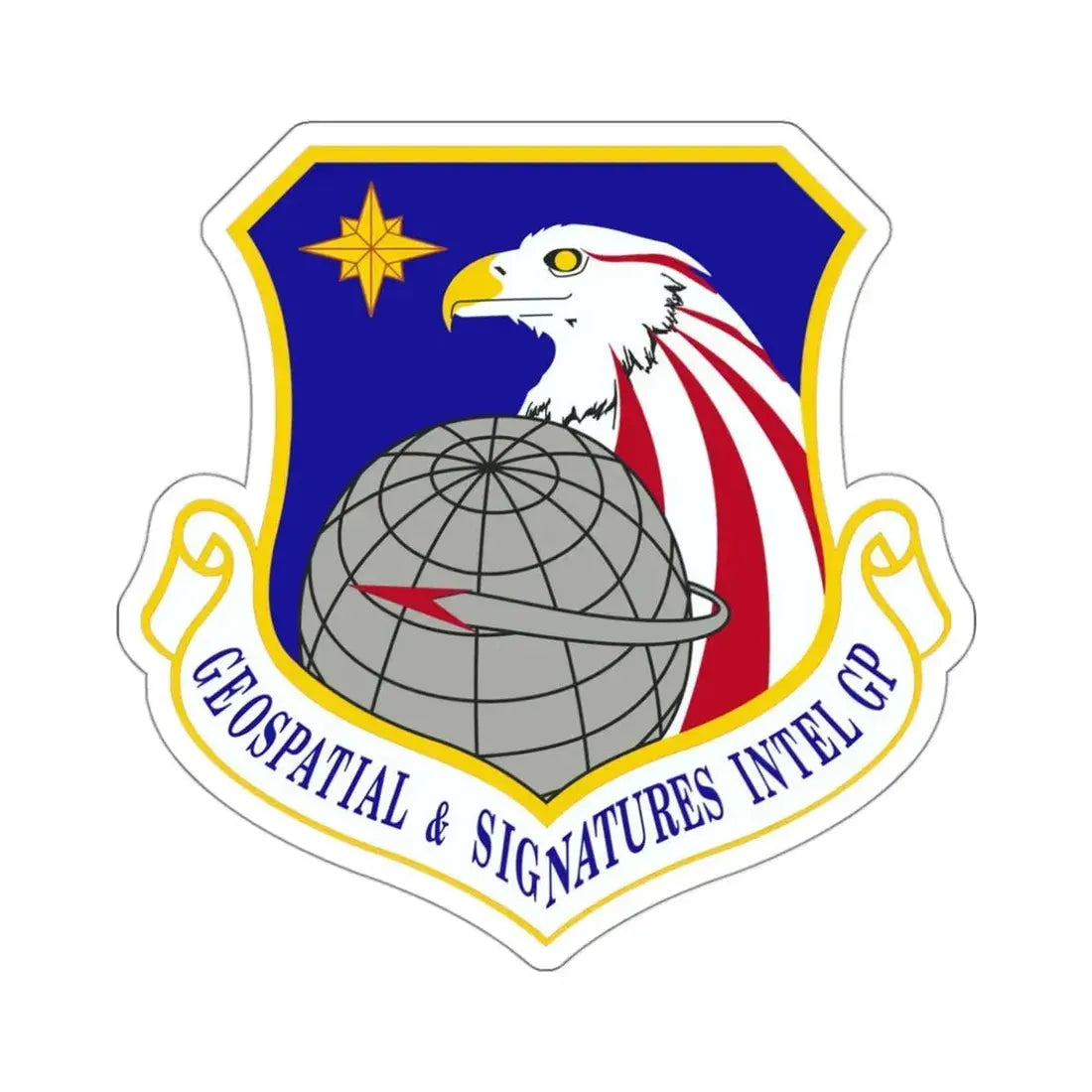 Geospatial and Signatures Intelligence Group (U.S. Air Force) STICKER Vinyl Die-Cut Decal 3 Inch - The Sticker Space