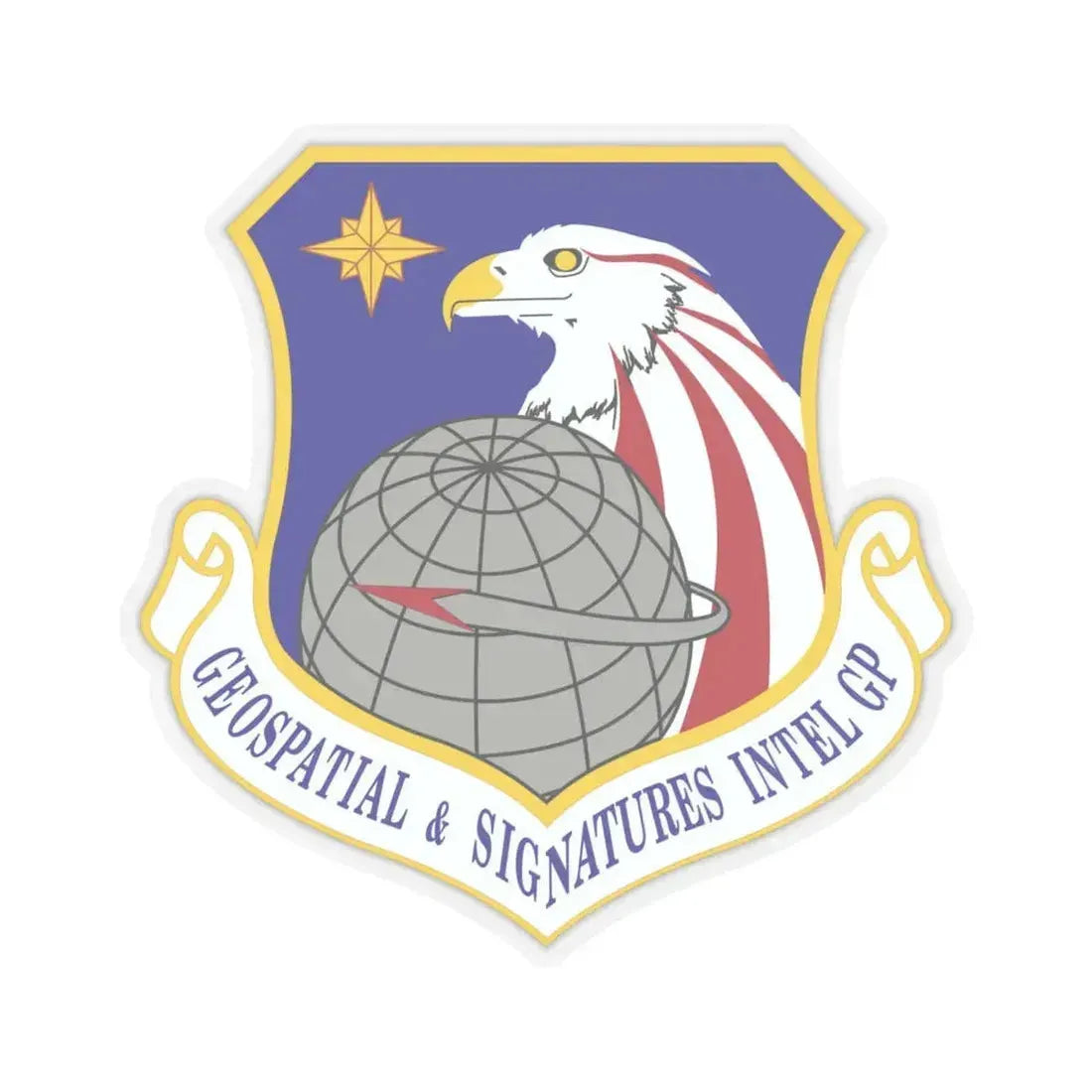 Geospatial and Signatures Intelligence Group (U.S. Air Force) STICKER Vinyl Kiss-Cut Decal 6 Inch Transparent - The Sticker Space
