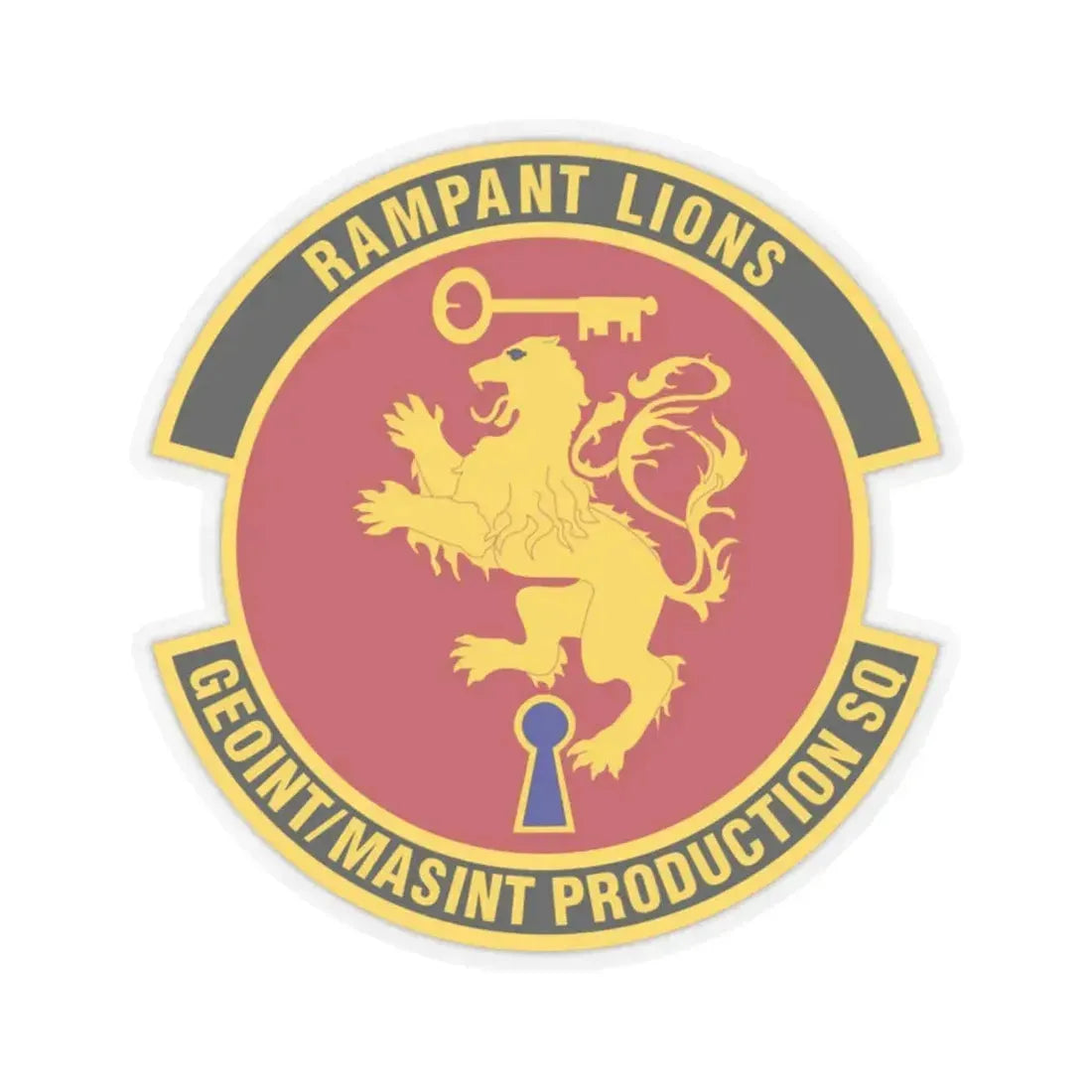 Geospatial Intelligence Measurement & Signatures Intelligence Production Squadron (U.S. Air Force) STICKER Vinyl Kiss-Cut Decal 2 Inch Transparent - The Sticker Space
