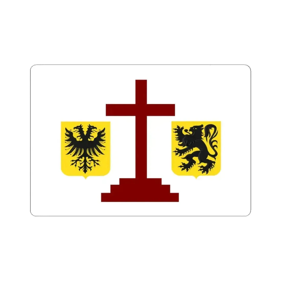 Geraardsbergen vlag (Belgium) STICKER Vinyl Kiss-Cut Decal 4 Inch White - The Sticker Space