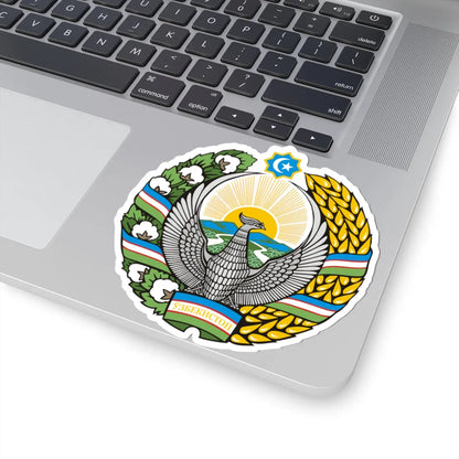 Gerb Uzbekistan cyrillic (Uzbekistan) (Coat of Arms) STICKER Vinyl Kiss-Cut Decal - The Sticker Space