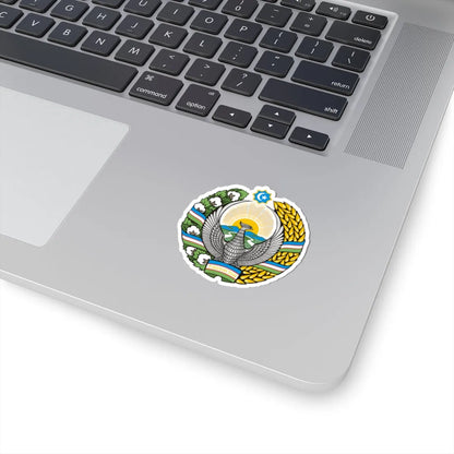 Gerb Uzbekistan cyrillic (Uzbekistan) (Coat of Arms) STICKER Vinyl Kiss-Cut Decal - The Sticker Space