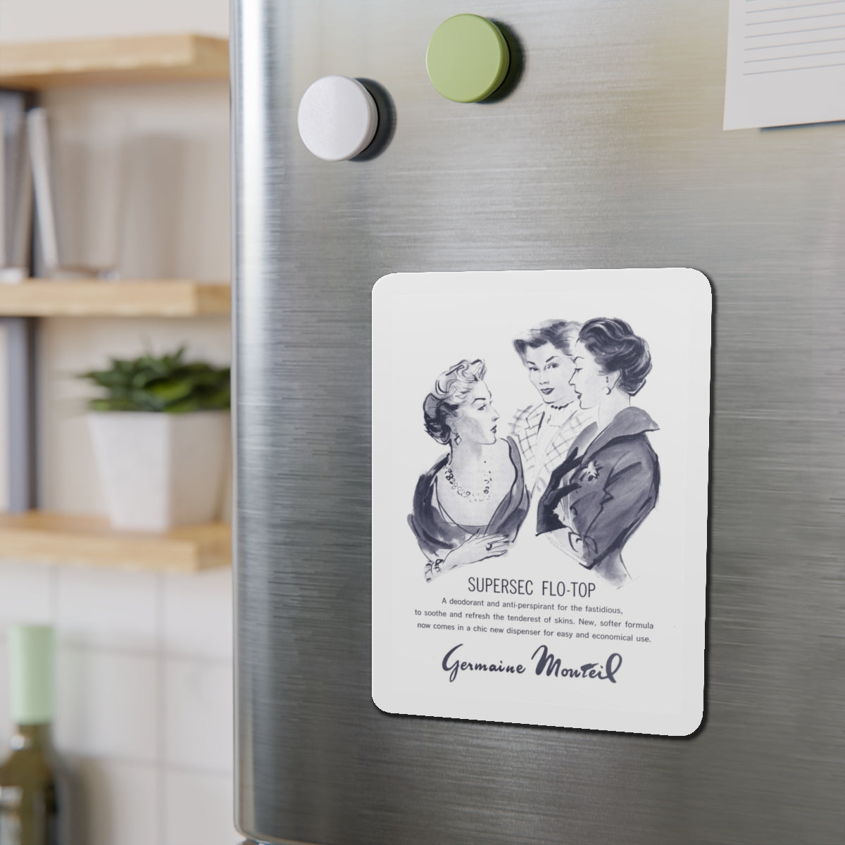 Germaine Monteil, 1959 (Magazine Illustration) Refrigerator Magnet-The Sticker Space