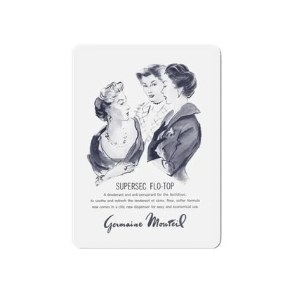 Germaine Monteil, 1959 (Magazine Illustration) Refrigerator Magnet 6 Inch Die-Cut - The Sticker Space