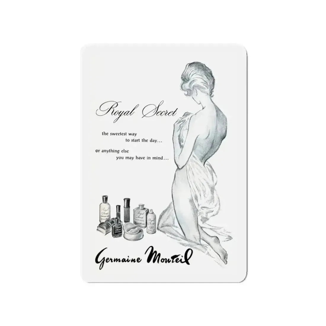 Germaine Monteil, 1963 (Magazine Illustration) Refrigerator Magnet 3 Inch Die-Cut - The Sticker Space