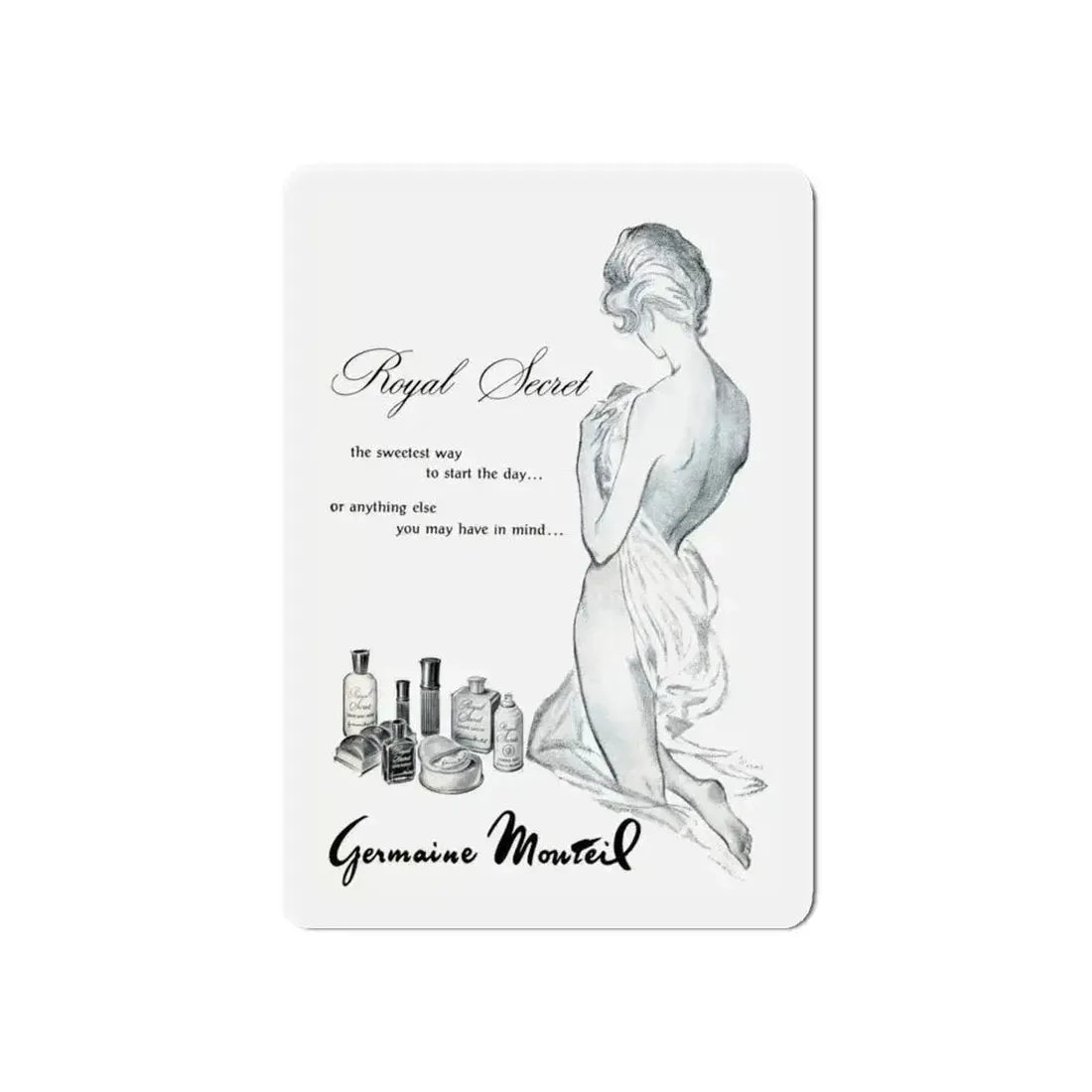 Germaine Monteil, 1963 (Magazine Illustration) Refrigerator Magnet 6 Inch Die-Cut - The Sticker Space
