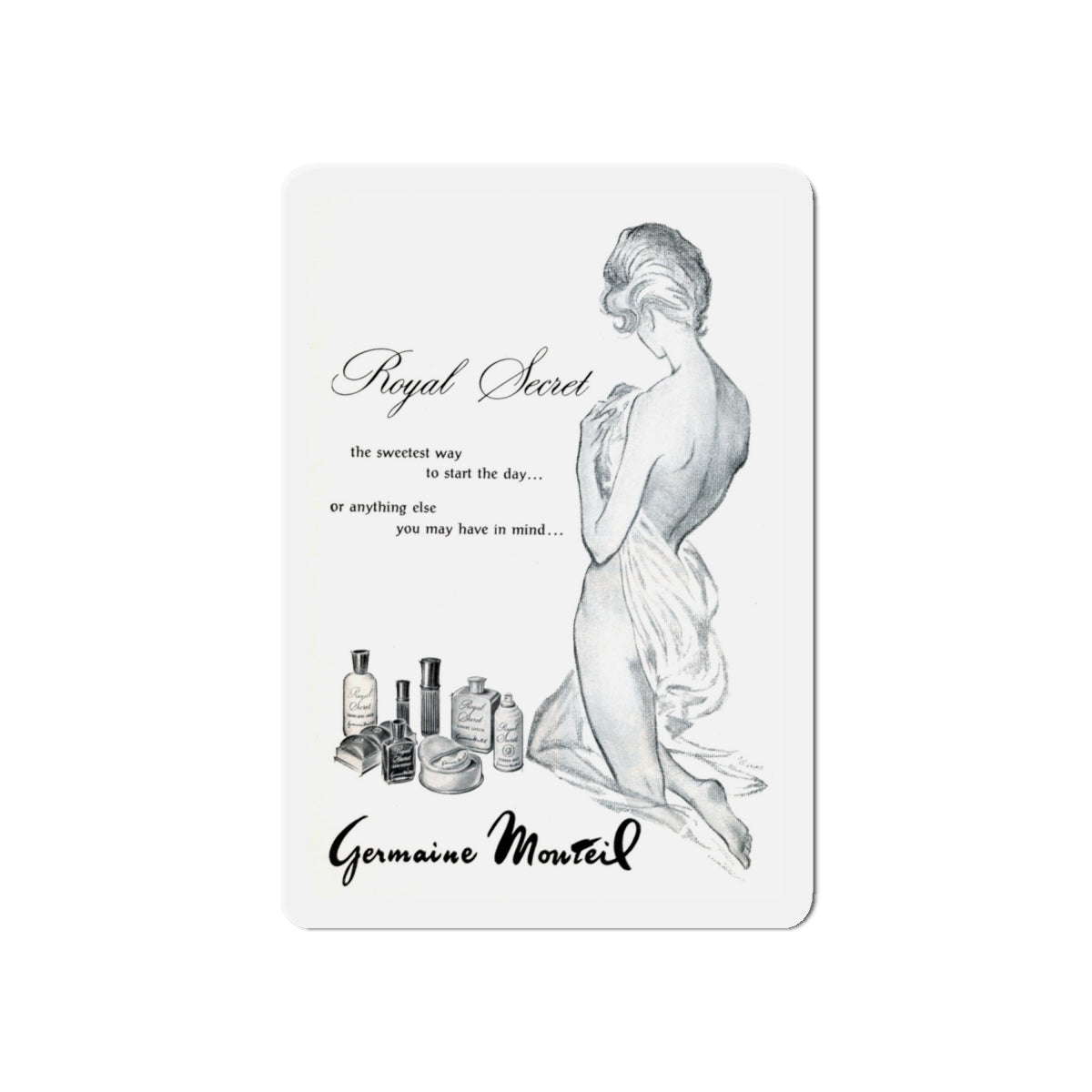 Germaine Monteil, 1963 (Magazine Illustration) Refrigerator Magnet-6" × 6"-The Sticker Space