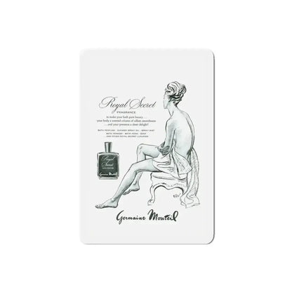 Germaine Monteil advt, Royal Secret, 1947 (Magazine Illustration) Refrigerator Magnet - The Sticker Space