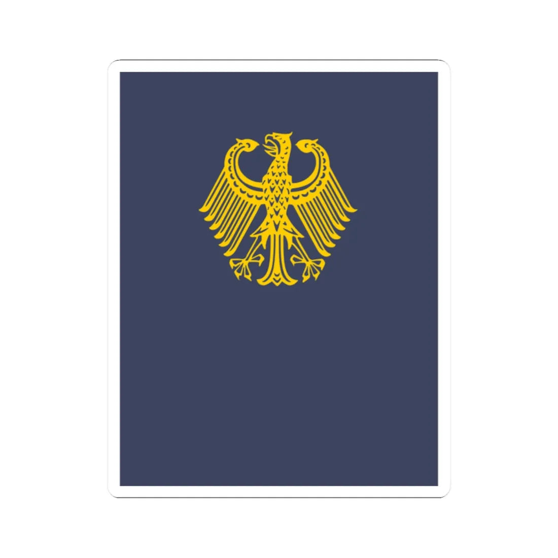 German diplomatic folder (Germany) (Coat of Arms) STICKER Vinyl Kiss-Cut Decal 2 Inch White - The Sticker Space
