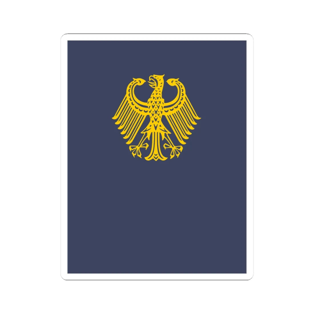 German diplomatic folder (Germany) (Coat of Arms) STICKER Vinyl Kiss-Cut Decal 3 Inch White - The Sticker Space
