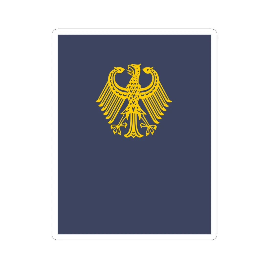 German diplomatic folder (Germany) (Coat of Arms) STICKER Vinyl Kiss-Cut Decal 4 Inch White - The Sticker Space