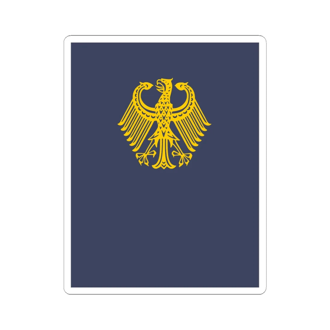 German diplomatic folder (Germany) (Coat of Arms) STICKER Vinyl Kiss-Cut Decal 6 Inch White - The Sticker Space
